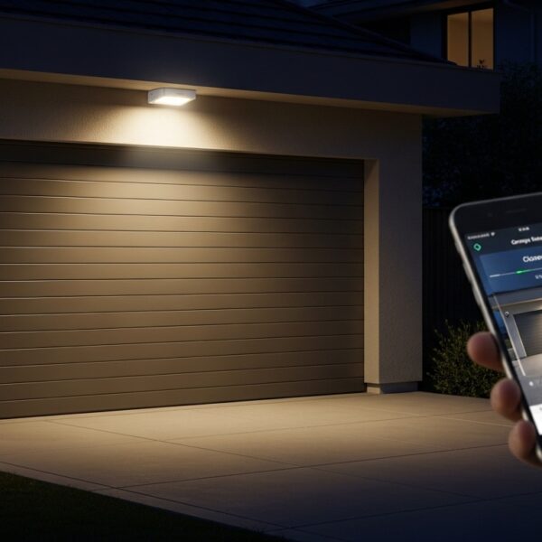 Smart garage door security with app control and camera monitoring