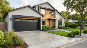 Garage door replacement ROI 2026 curb appeal upgrade on a modern home