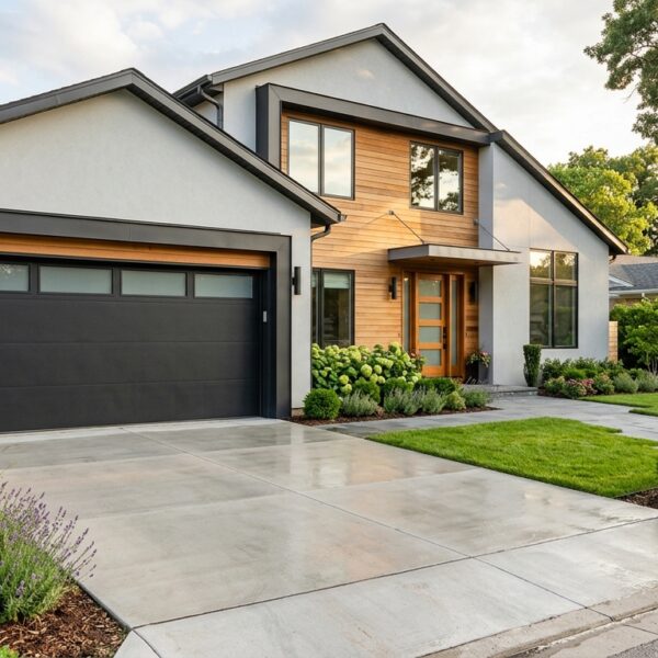 Garage door replacement ROI 2026 curb appeal upgrade on a modern home
