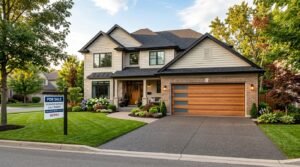 Garage door replacement improving curb appeal before selling a home