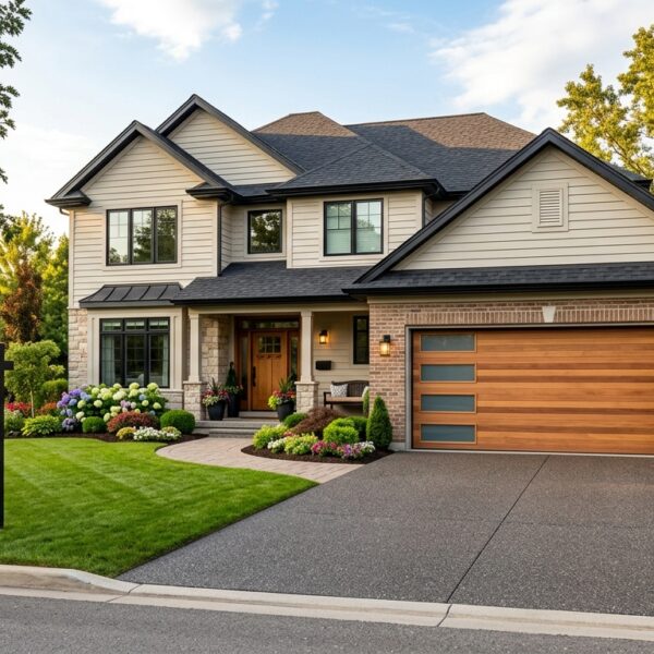 Garage door replacement improving curb appeal before selling a home