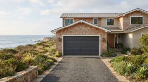Coastal garage door corrosion from salt air and humidity