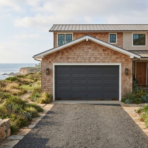 Coastal garage door corrosion from salt air and humidity