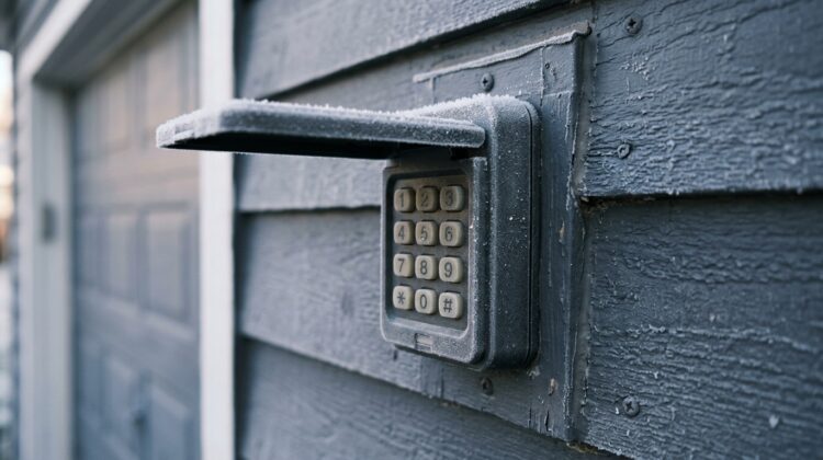 Garage door keypad not working in cold weather during a freezing winter morning